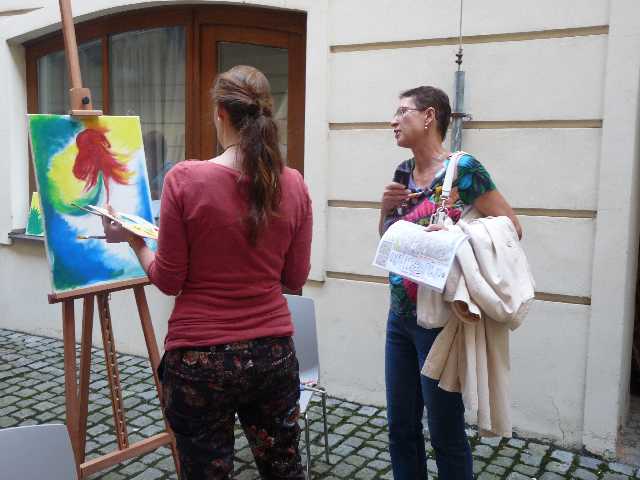 Ve dvoře probíhala malířská dílna
